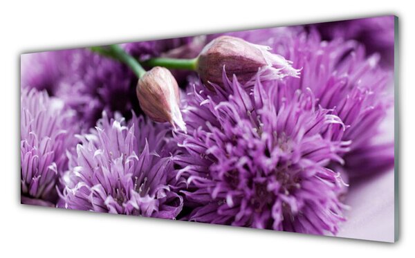 Tablou pe sticla Flori roz Floral