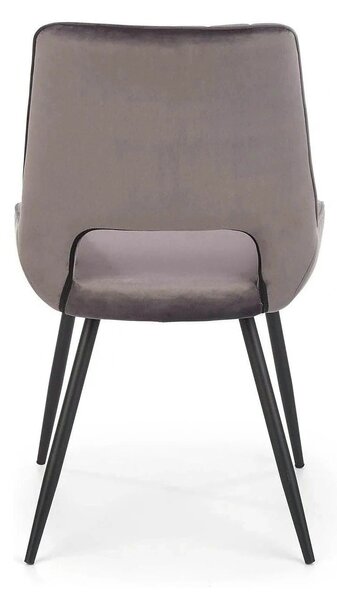 Scaun tapitat K404, gri/negru, stofa/metal, 52x58x88 cm