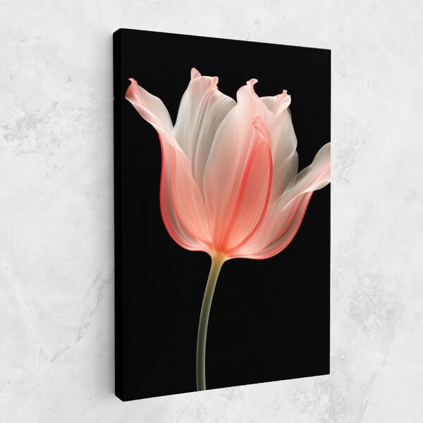 Tablou Canvas, 20x30cm, Dormitor si Living, Flori, Lalele, Pastel Pink Tulip