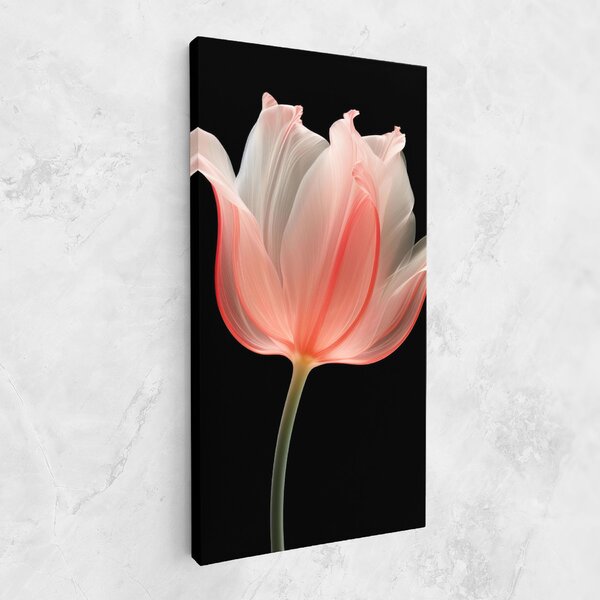 Tablou Canvas, 40x80cm, Dormitor si Living, Flori, Lalele, Pastel Pink Tulip