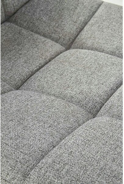Scaun tapitat K402, gri/negru, stofa clasica/metal, 45x55x86 cm