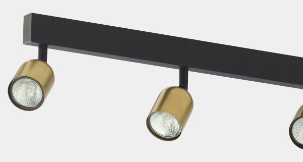 Corp de iluminat cu spoturi LED TOP, 6x GU10/10W/230V, auriu/negru