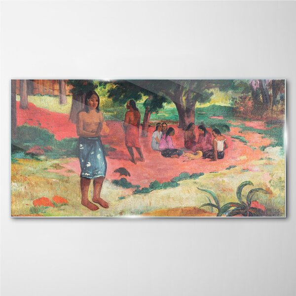 Tablou sticla Cuvinte șoptite Gauguin