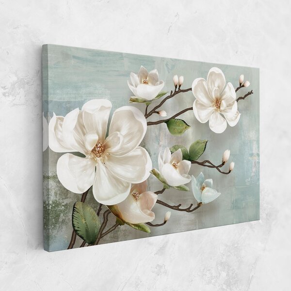 Tablou Canvas, 20x30cm, Dormitor si Living, Flori, Magnolii, Magnolino