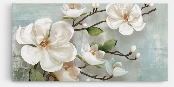 Tablou Canvas, 40x80cm, Dormitor si Living, Flori, Magnolii, Magnolino