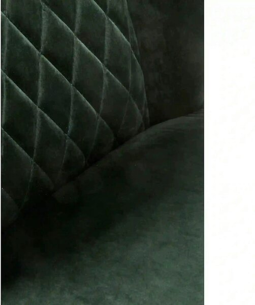 Scaun tapitat K399, verde/negru, stofa/metal, 50x60x84 cm