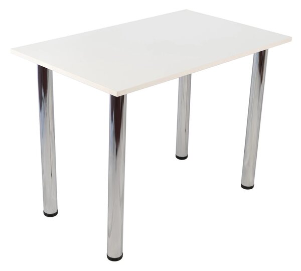 Masa de bucatarie DENVER, blat din PAL alb, 90X60X73 cm