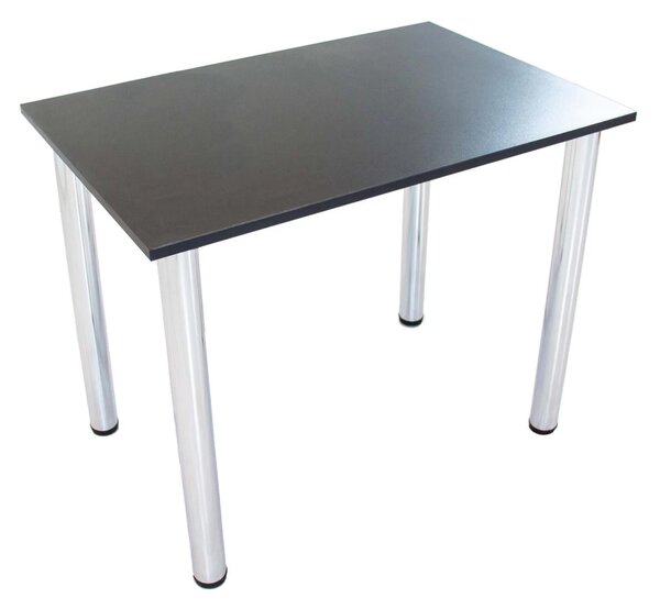 Masa de bucatarie DENVER, blat din PAL negru, 75x55X73 cm