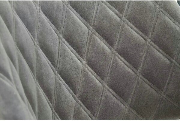 Scaun modern dining K396, stejar/gri, stofa catifelata/placaj, 56x55x7