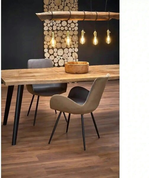 Scaun tapitat K392, gri/maro, 53x60x82 cm
