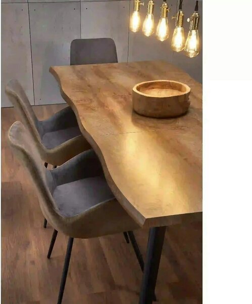 Scaun tapitat K392, gri/maro, 53x60x82 cm