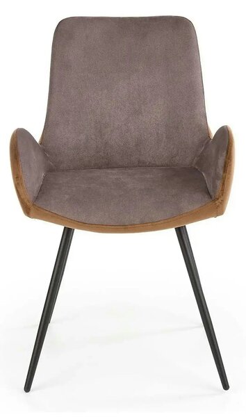 Scaun tapitat K392, gri/maro, 53x60x82 cm