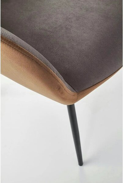 Scaun tapitat K392, gri/maro, 53x60x82 cm