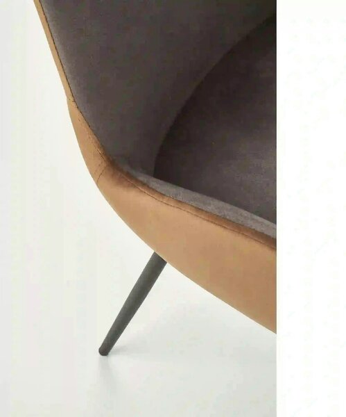 Scaun tapitat K392, gri/maro, 53x60x82 cm
