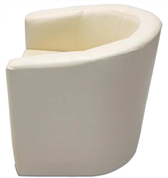 Fotoliu Latte, DENVER, piele ecologica bej, 68x68x68 cm