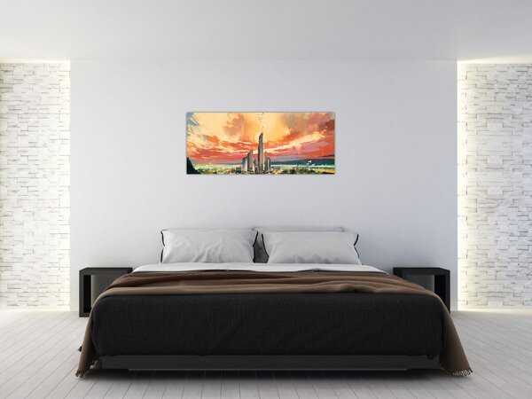 Tablou - Orașul pictat (120x50 cm)