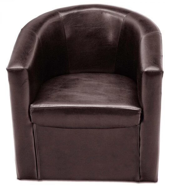 Fotoliu Latte, DENVER, piele ecologica wenge, 68x68x68 cm