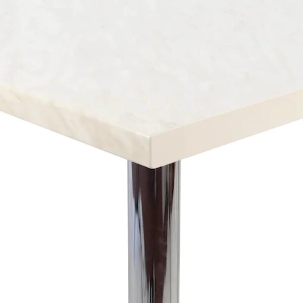 Masa de bucatarie DENVER, blat termorezistent marmura alba, 90x60x75 cm