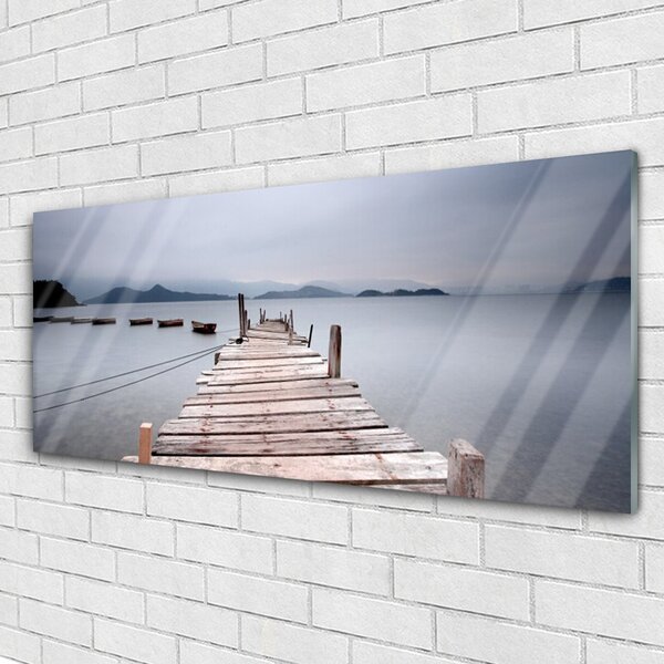 Tablou pe sticla Podul Sea Arhitectura Gray