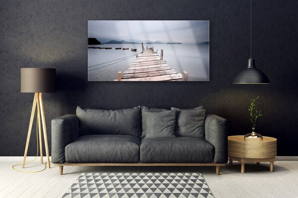 Tablou pe sticla Podul Sea Arhitectura Gray
