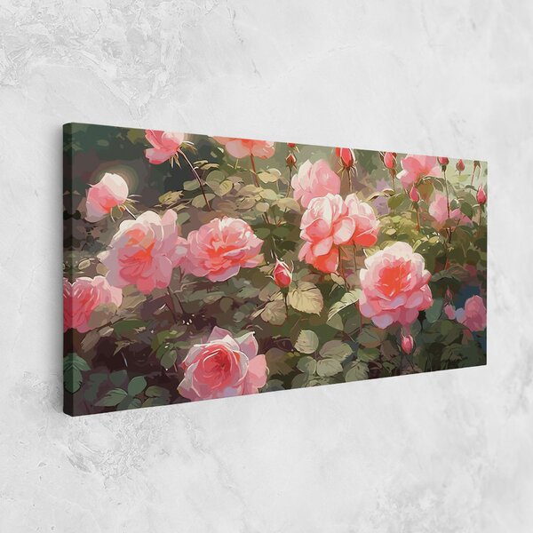 Tablou Canvas, 40x80cm, Dormitor si Living, Flori, Trandafiri, Wild Roses