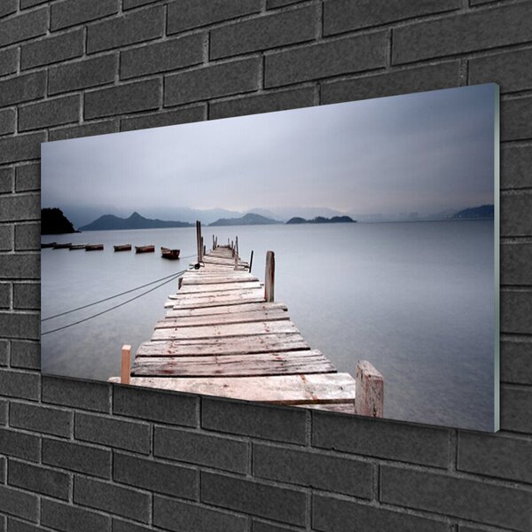 Tablou pe sticla Podul Sea Arhitectura Gray