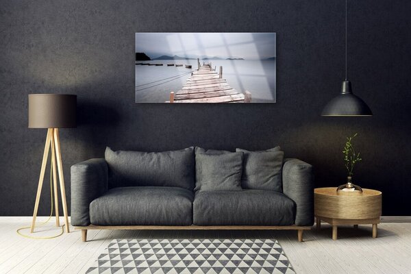 Tablou pe sticla Podul Sea Arhitectura Gray