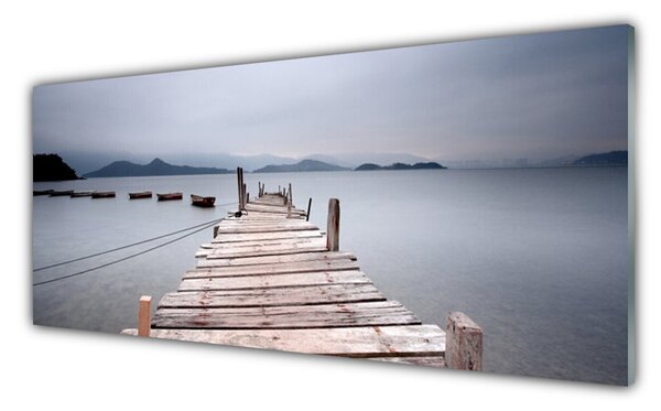 Tablou pe sticla Podul Sea Arhitectura Gray