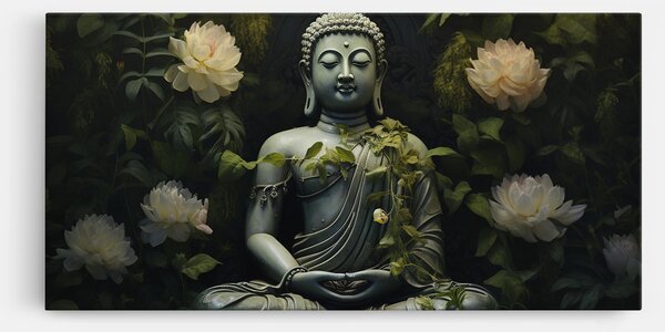 Tablou Canvas, 40x80cm, Dormitor si Living, Moderne, Buddha, Proud Buddha Statue