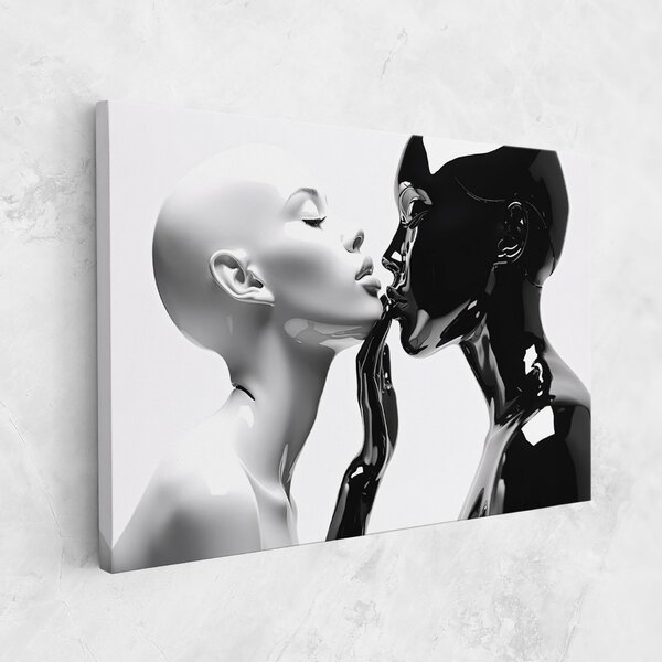 Tablou Canvas, 20x30cm, Dormitor si Living, Moderne, Alb negru, Feminine Sculpture