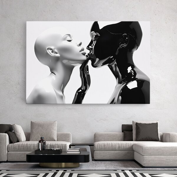 Tablou Canvas, 20x30cm, Dormitor si Living, Moderne, Alb negru, Feminine Sculpture