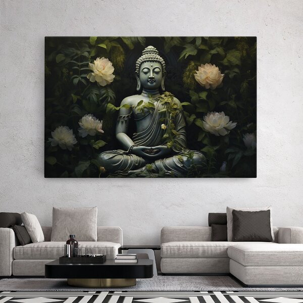 Tablou Canvas, 20x30cm, Dormitor si Living, Moderne, Buddha, Proud Buddha Statue
