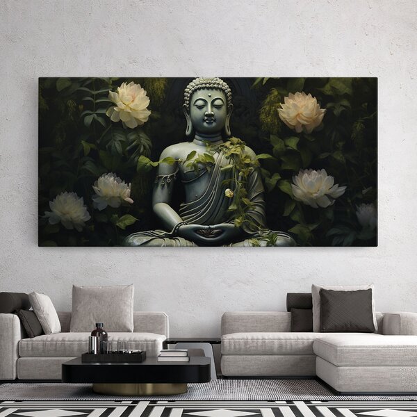 Tablou Canvas, 40x80cm, Dormitor si Living, Moderne, Buddha, Proud Buddha Statue