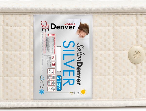 Saltea ortopedica DENVER Silver, 70X190x21 cm, 2 fete vara-iarna