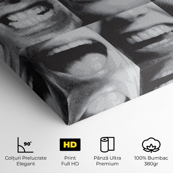 Tablou Canvas, 20x30cm, Dormitor si Living, Moderne, Colaje, Grey Mouth Collage