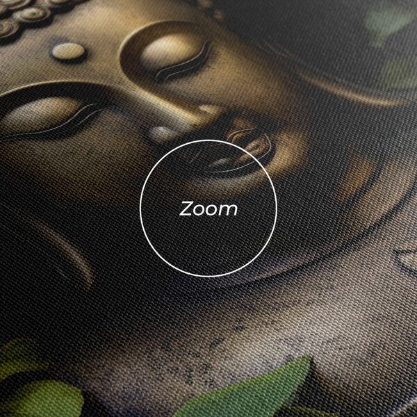 Tablou Canvas, 40x80cm, Dormitor si Living, Moderne, Buddha, White Flowers Buddha