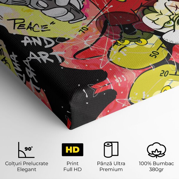 Tablou Canvas, 20x30cm, Dormitor si Living, Moderne, Digitale, Gangsta Mickey