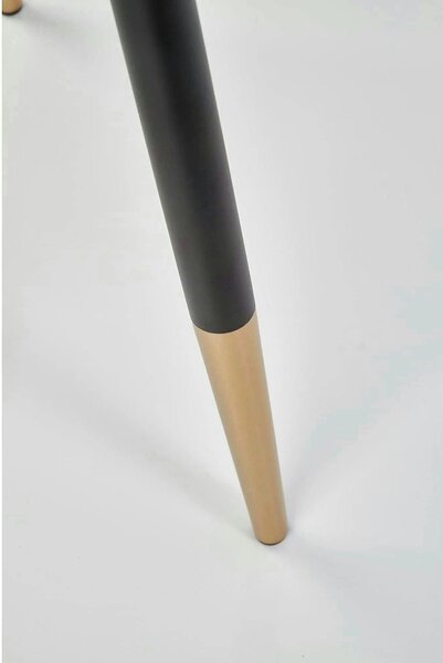 Scaun tapitat K379, gri/negru, stofa catifelata/metal, 45x48x88 cm
