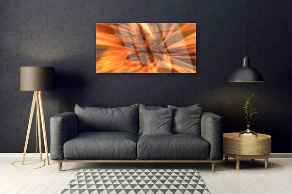 Tablou pe sticla Rezumat Art Galben
