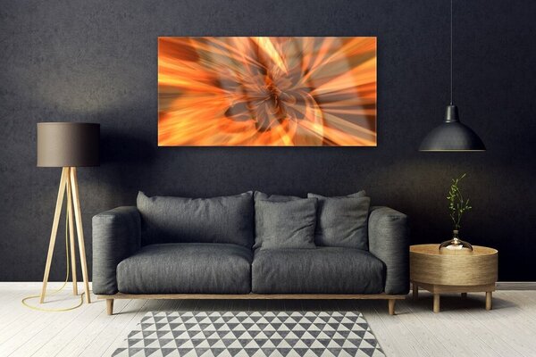 Tablou pe sticla Rezumat Art Galben