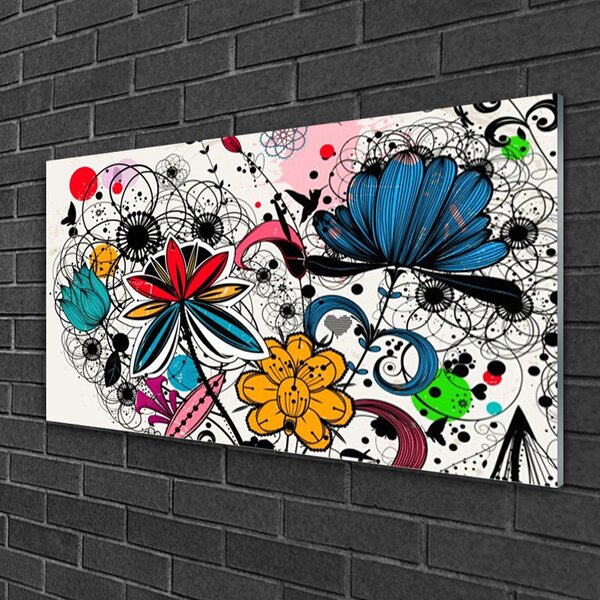Tablou pe sticla Abstract Art Multi