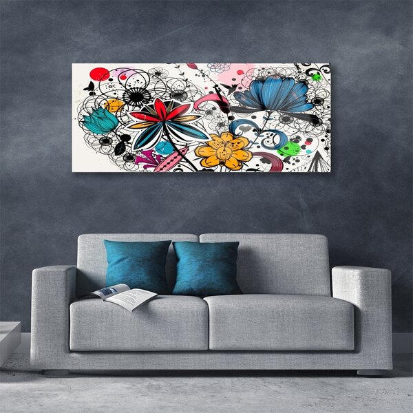 Tablou pe sticla Abstract Art Multi