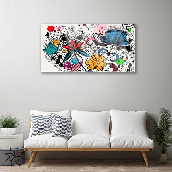 Tablou pe sticla Abstract Art Multi
