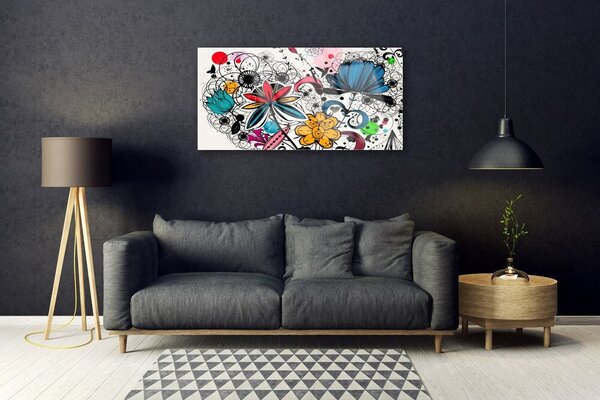Tablou pe sticla Abstract Art Multi
