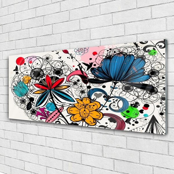 Tablou pe sticla Abstract Art Multi