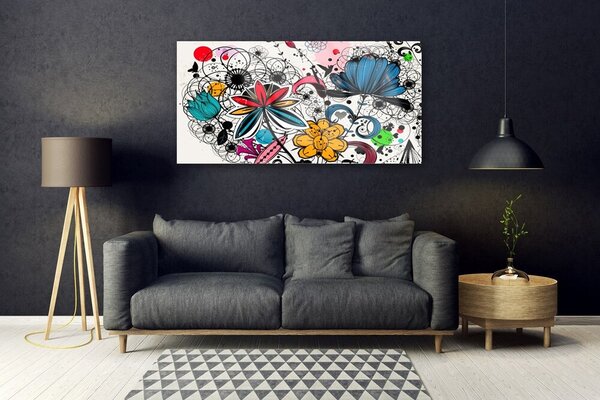 Tablou pe sticla Abstract Art Multi