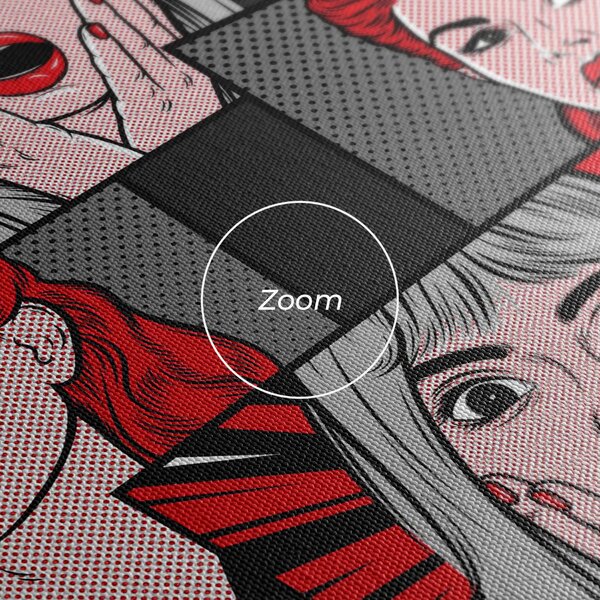 Tablou Canvas, 20x30cm, Dormitor si Living, Moderne, Pop, Grey Red Pop Art