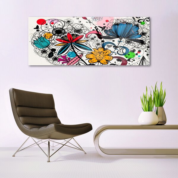 Tablou pe sticla Abstract Art Multi