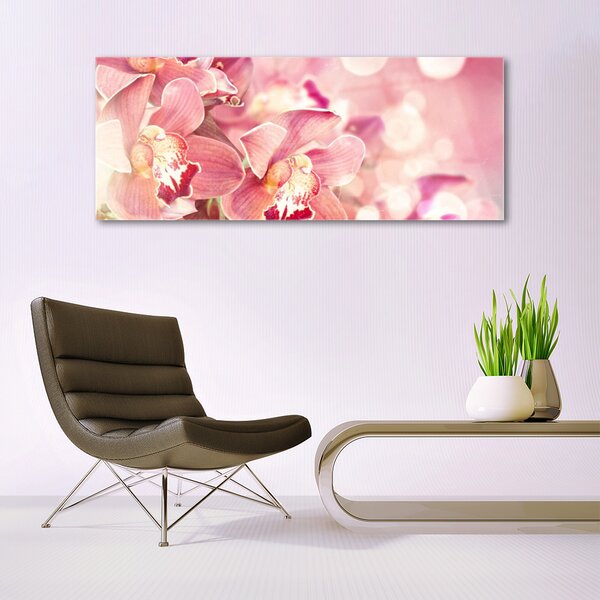 Tablou pe sticla Flori Floral Bej Maro