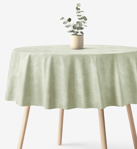 Goldea față de masă decorativă malaga - verde natural rustic - rotundă Ø 140 cm